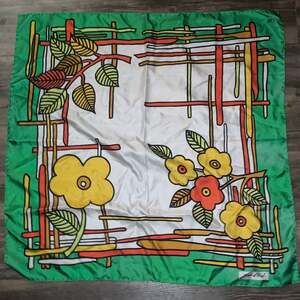 Scarf 100% Pure Silk Vintage Women Jean Parel (1513) 76cm x 78cm